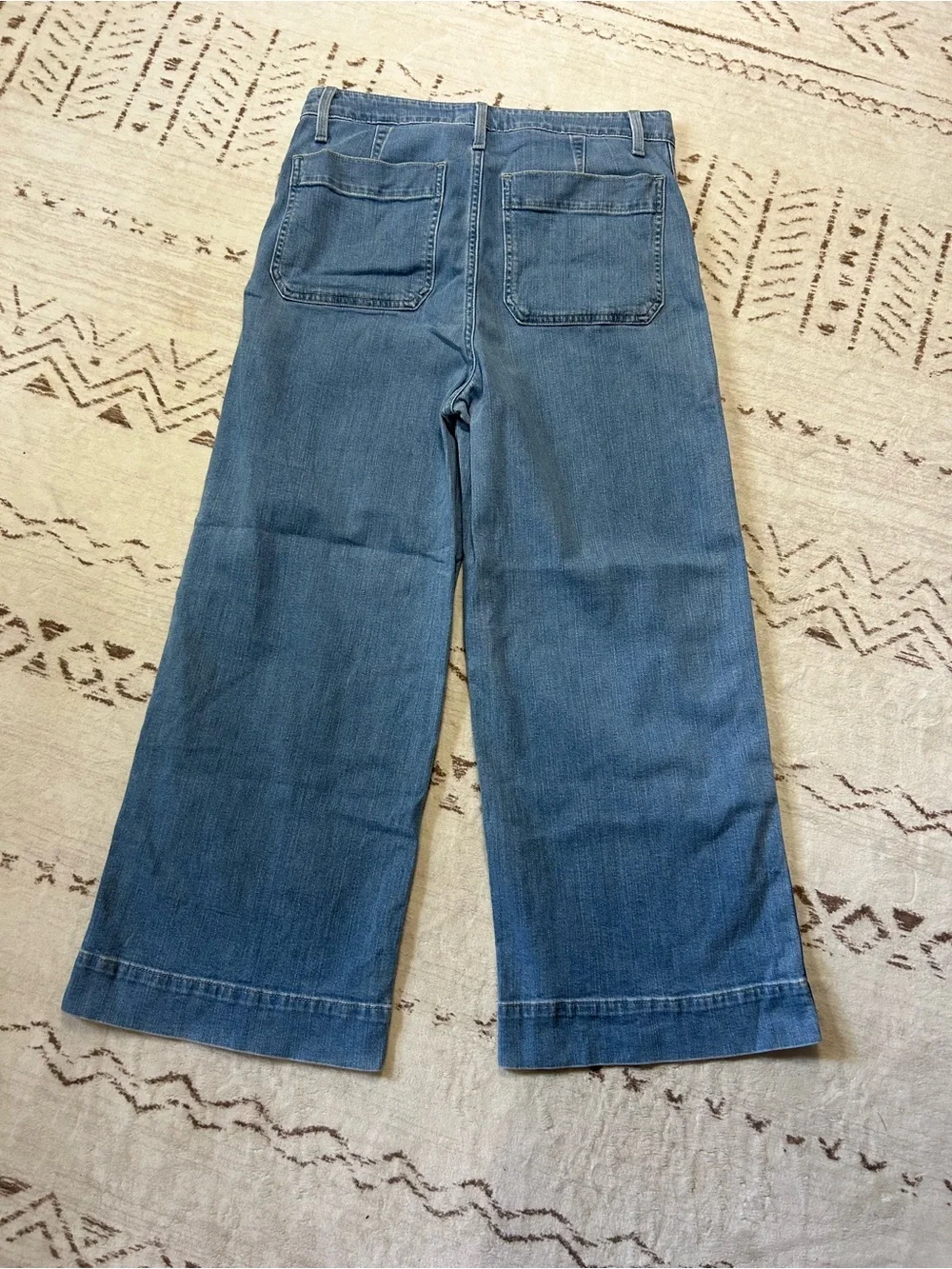 Madewell Emmett Wide Leg Crop Jeans Size 30 Light Wash High Rise Quiet Luxury